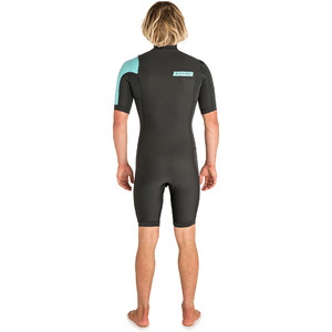 2019 Rip Curl Aggrolite 2mm Chest Zip Spring Shorty Wetsuit Teal Wsp6gm